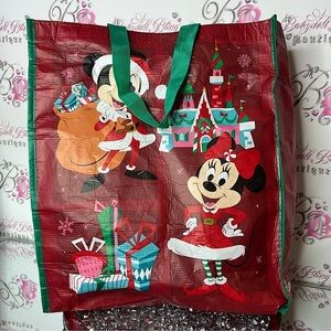 Disney Christmas Tote Bag reusable large rare Disney store bag shopping